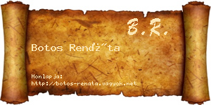 Botos Renáta névjegykártya