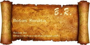 Botos Renáta névjegykártya